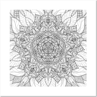 Floral Mandala Posters and Art